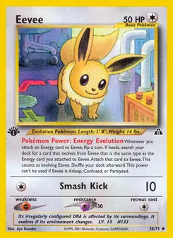 Matching English Eevee card