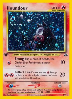 Matching English Houndour card