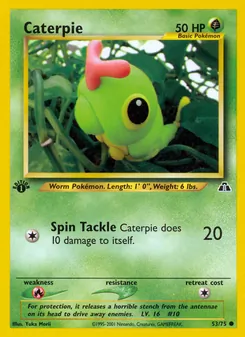 Matching English Caterpie card