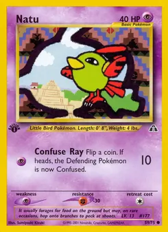 Matching English Natu card