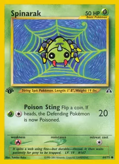 Matching English Spinarak card