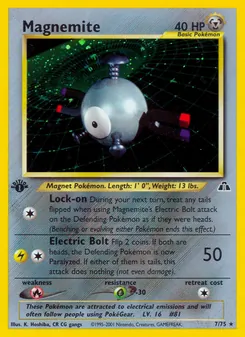 Matching English Magnemite card