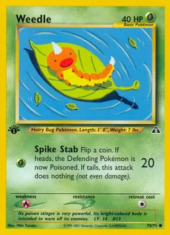 Matching English Weedle card