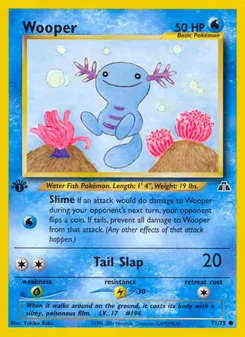 Matching English Wooper card