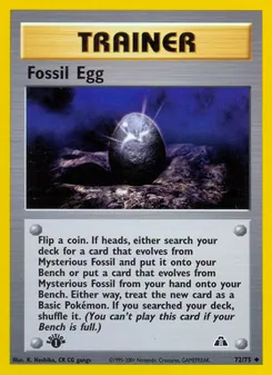 Matching English Fossil Egg card