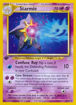 Matching English Starmie card
