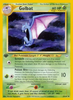 Matching English Golbat card