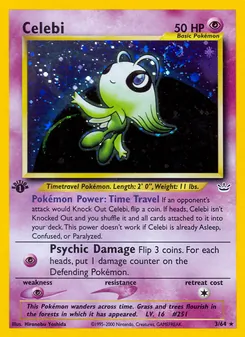 Matching English Celebi card