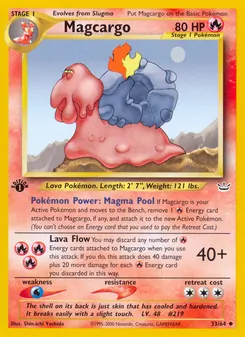 Matching English Magcargo card