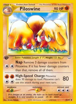 Matching English Piloswine card