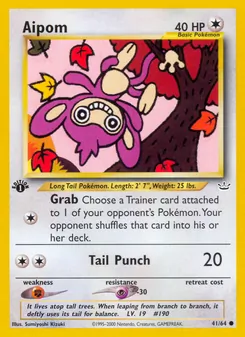 Matching English Aipom card
