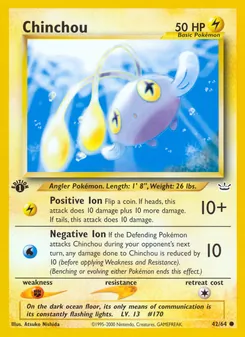 Matching English Chinchou card