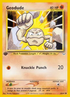 Matching English Geodude card