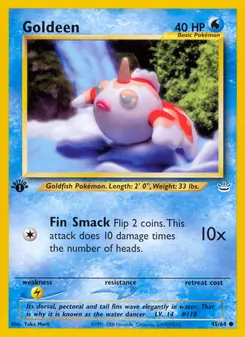 Matching English Goldeen card