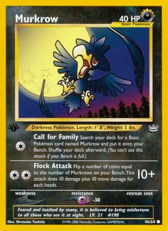 Matching English Murkrow card