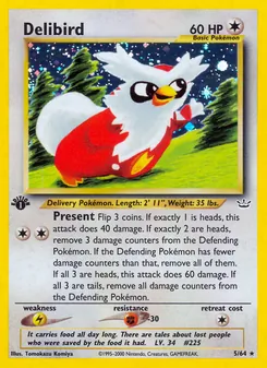 Matching English Delibird card