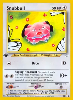 Matching English Snubbull card