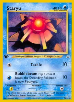 Matching English Staryu card