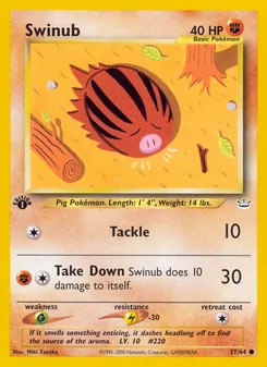 Matching English Swinub card