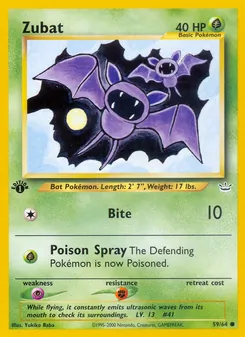 Matching English Zubat card