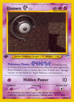 Unown [C], Neo Destiny 57