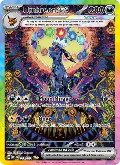 Umbreon ex special illustration rare from Prismatic Evolutions