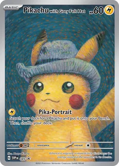 Pikachu with Grey Felt Hat promo card